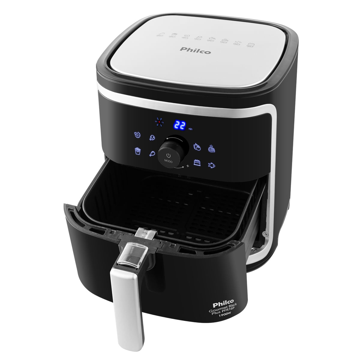 Air Fryer Philco PFR16P Gourmet Black Plus 1900W