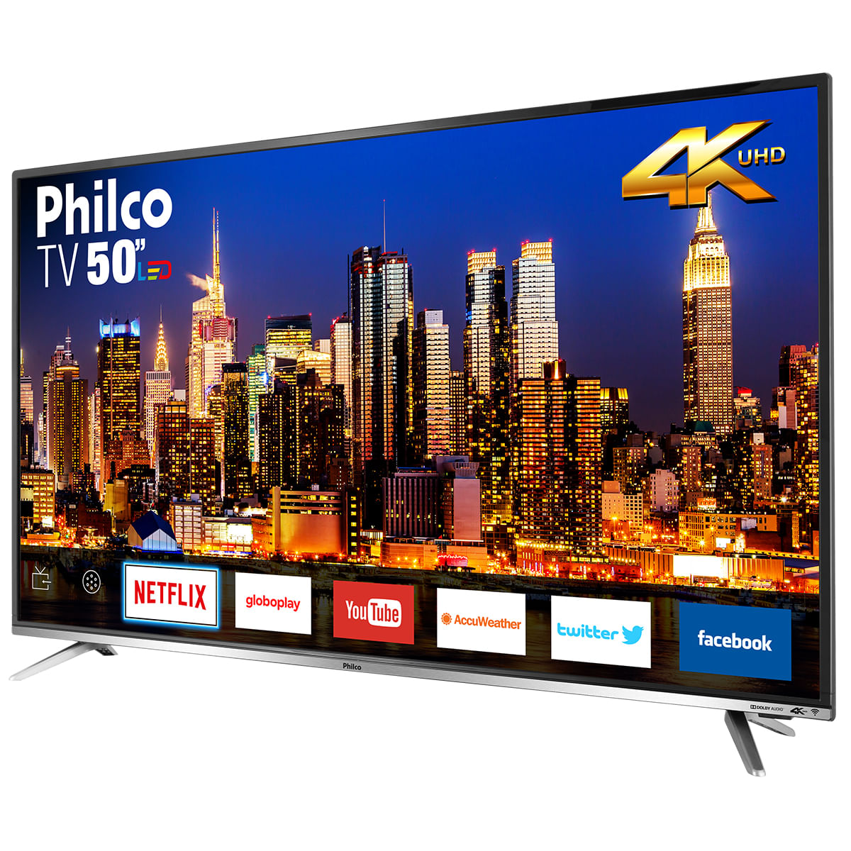 Smart TV 50” Philco 4K LED Netflix PTV50F60SN