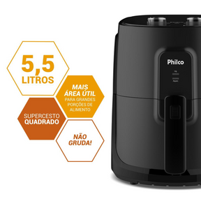 Air Fryer Philco 5,5L Cesto Quadrado 1500W PAF55A