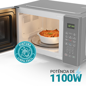 Micro-ondas Philco 25L 1100W Limpa Fácil PM26S
