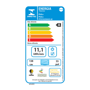 Smart TV 55” Philco 4K PTV55G20AGS Android TV Led